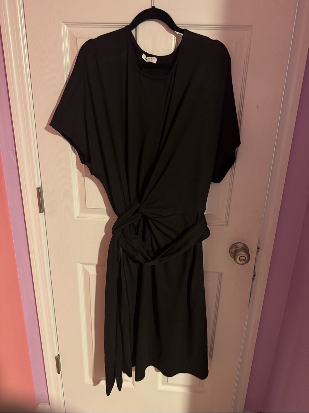 Black Knot-Waist Women’s Dress